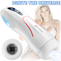 Automatic Telescopic Heating Adult Sex Toys Intelligent Touch Key Masturbator Cup for Male Pocket Pussy Design TPE