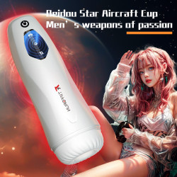 Intelligent Adult Sex Toys Automatic Telescopic Heating Cup Vibrator with Deep Throat Feature Aircraft Sucking Male Masturbator