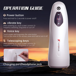 Intelligent Adult Sex Toys Automatic Telescopic Heating Cup Vibrator with Deep Throat Feature  Sucking Male Masturbator